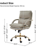 Sandy Waterproof PU Leather 360-Degree Swivel Office Chair