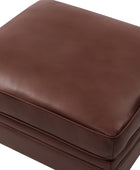 Basilio Contemporary Genuine Leather Ottoman for Living Room