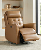 Felisa Genuine & PVC Leather Power Recliner