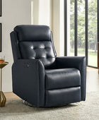 Felisa Genuine & PVC Leather Power Recliner