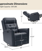 Felisa Genuine & PVC Leather Power Recliner