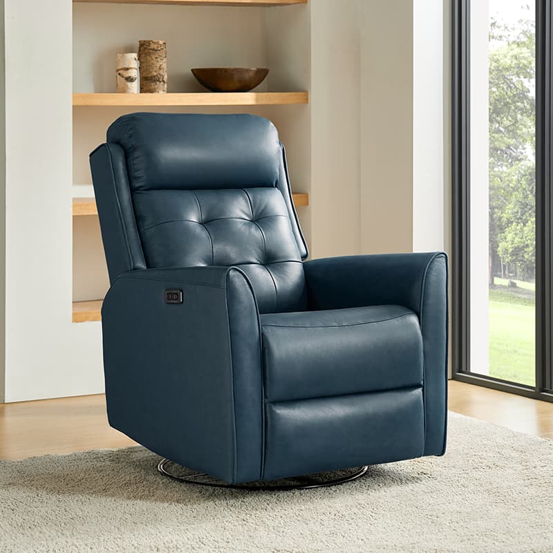 Felisa Genuine & PVC Leather Power Recliner