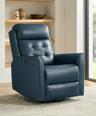 Felisa Genuine & PVC Leather Power Recliner