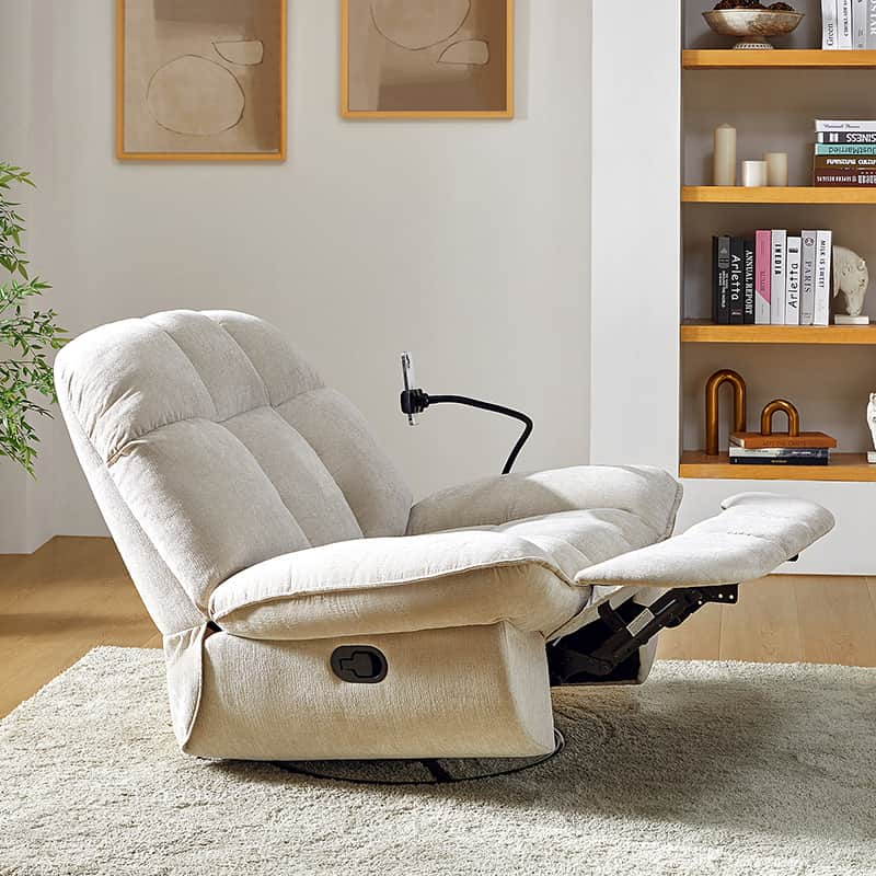 Raquel Modern Style Versatile Functionality Manual Rock Oversized Rocker Recliner