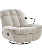 Raquel Modern Style Versatile Functionality Manual Rock Oversized Rocker Recliner