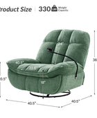 Raquel Modern Style Versatile Functionality Manual Rock Oversized Rocker Recliner