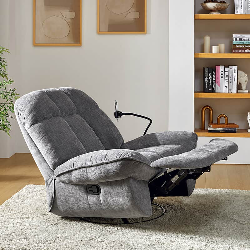 Raquel Modern Style Versatile Functionality Manual Rock Oversized Rocker Recliner