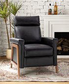 Bona Genuine Leather Power Recliner with Solid Wood Frame