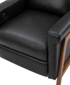 Bona Genuine Leather Power Recliner with Solid Wood Frame