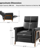 Bona Genuine Leather Power Recliner with Solid Wood Frame