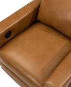 Bona Genuine Leather Power Recliner with Solid Wood Frame