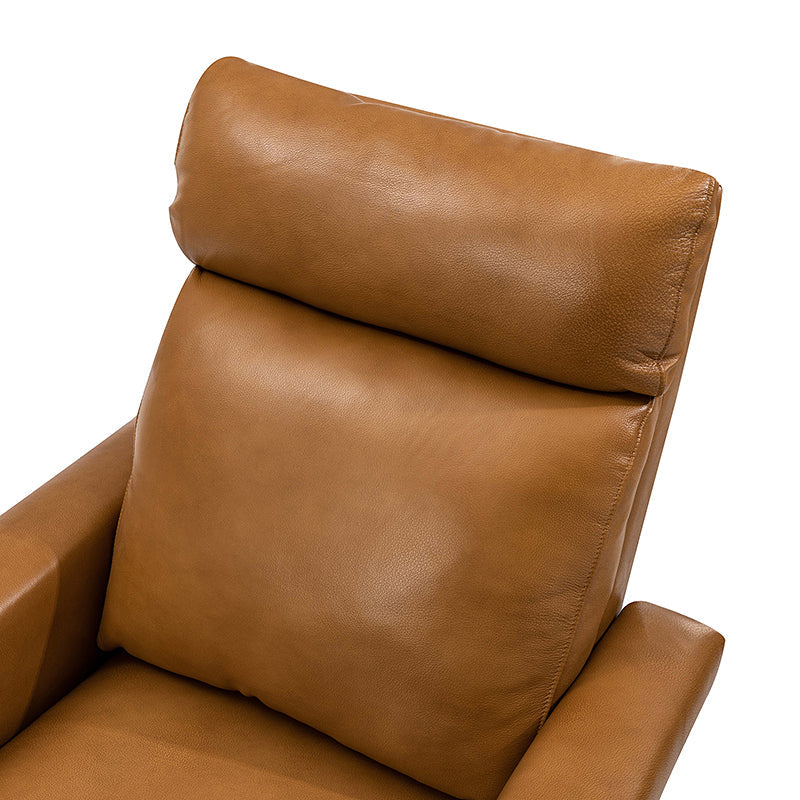 Bona Genuine Leather Power Recliner with Solid Wood Frame