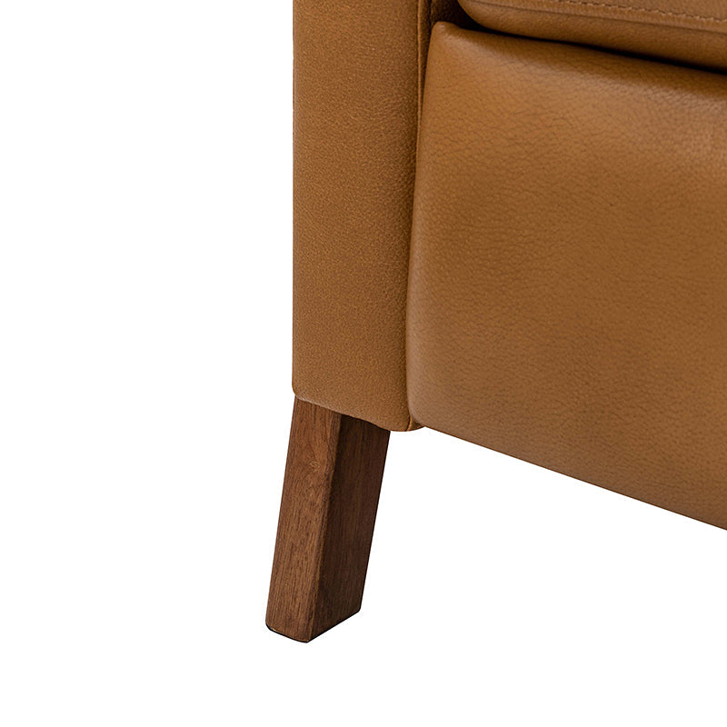 Bona Genuine Leather Power Recliner with Solid Wood Frame