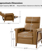 Bona Genuine Leather Power Recliner with Solid Wood Frame