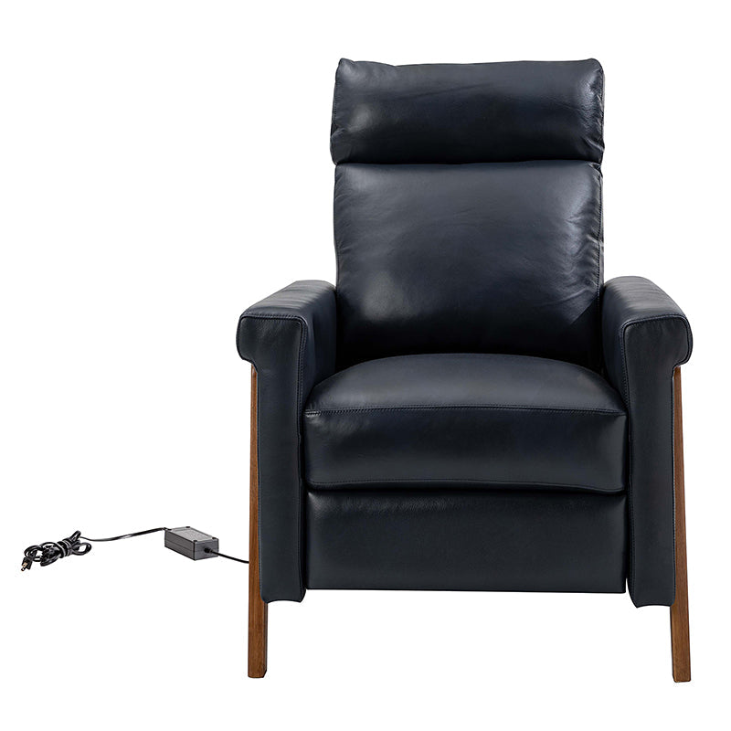 Bona Genuine Leather Power Recliner with Solid Wood Frame