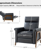 Bona Genuine Leather Power Recliner with Solid Wood Frame