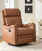 Amelia Genuine Leather Swivel Rocker Recliner