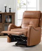 Amelia Genuine Leather Swivel Rocker Recliner