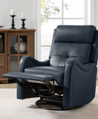 Amelia Genuine Leather Swivel Rocker Recliner