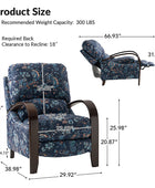 Diana Comfy Wooden Upholstery Manual Recliner