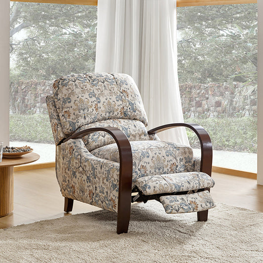 Diana Comfy Wooden Upholstery Manual Recliner