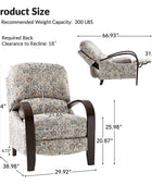 Diana Comfy Wooden Upholstery Manual Recliner