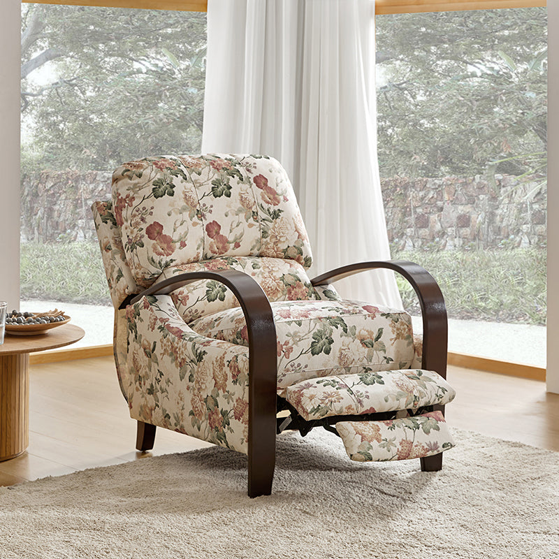 Diana Comfy Wooden Upholstery Manual Recliner