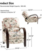 Diana Comfy Wooden Upholstery Manual Recliner