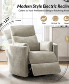 Monica Swivel Rocker Power Recliner with Movable Pillows(Optional Types)