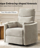 Monica Swivel Rocker Power Recliner with Movable Pillows(Optional Types)