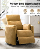 Monica Swivel Rocker Power Recliner with Movable Pillows(Optional Types)