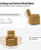Monica Swivel Rocker Power Recliner with Movable Pillows(Optional Types)