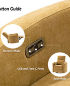 Monica Swivel Rocker Power Recliner with Movable Pillows(Optional Types)