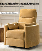 Monica Swivel Rocker Power Recliner with Movable Pillows(Optional Types)