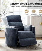 Monica Swivel Rocker Power Recliner with Movable Pillows(Optional Types)