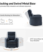 Monica Swivel Rocker Power Recliner with Movable Pillows(Optional Types)