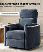 Monica Swivel Rocker Power Recliner with Movable Pillows(Optional Types)