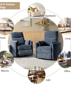 Monica Swivel Rocker Power Recliner with Movable Pillows(Optional Types)