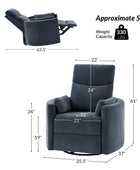 Monica Swivel Rocker Power Recliner with Movable Pillows(Optional Types)