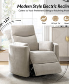 Monica Swivel Rocker Power Recliner with Movable Pillows(Optional Types)