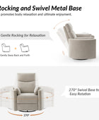 Monica Swivel Rocker Power Recliner with Movable Pillows(Optional Types)
