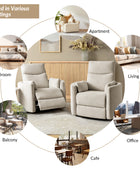 Monica Swivel Rocker Power Recliner with Movable Pillows(Optional Types)