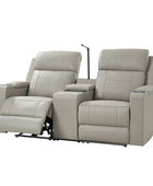 Diego Genuine Leather Home Theater Seating(Two or Three Seat Options)