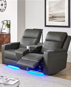 Diego Genuine Leather Home Theater Seating(Two or Three Seat Options)