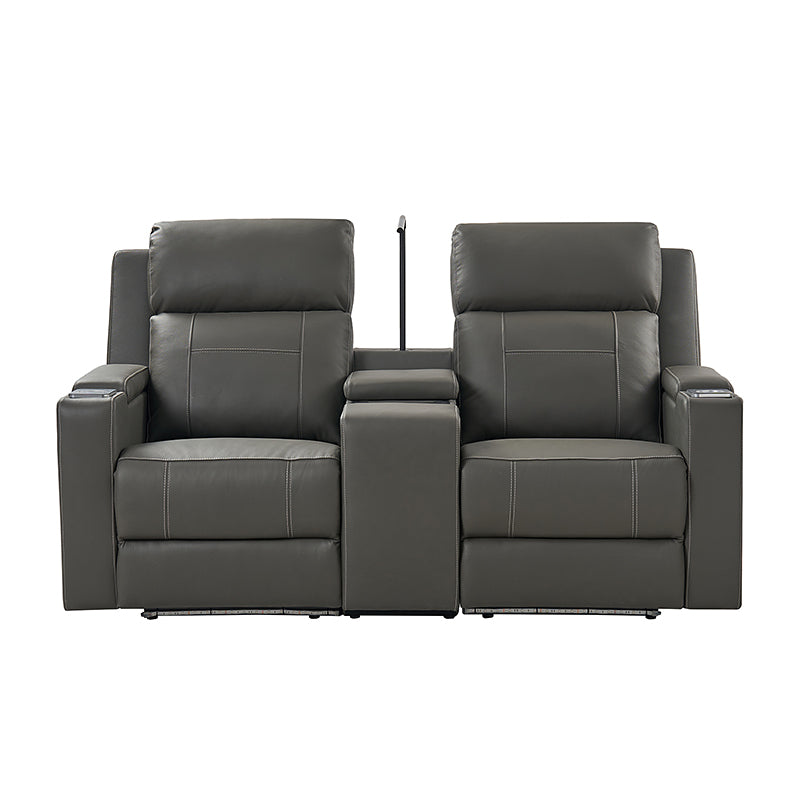 Diego Genuine Leather Home Theater Seating(Two or Three Seat Options)