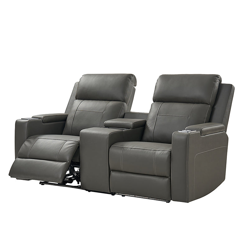 Diego Genuine Leather Home Theater Seating(Two or Three Seat Options)