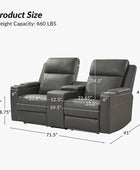 Diego Genuine Leather Home Theater Seating(Two or Three Seat Options)