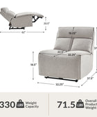 Ruben sectional Sofa with Electric Recliner