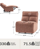 Ruben sectional Sofa with Electric Recliner