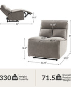 Ruben sectional Sofa with Electric Recliner